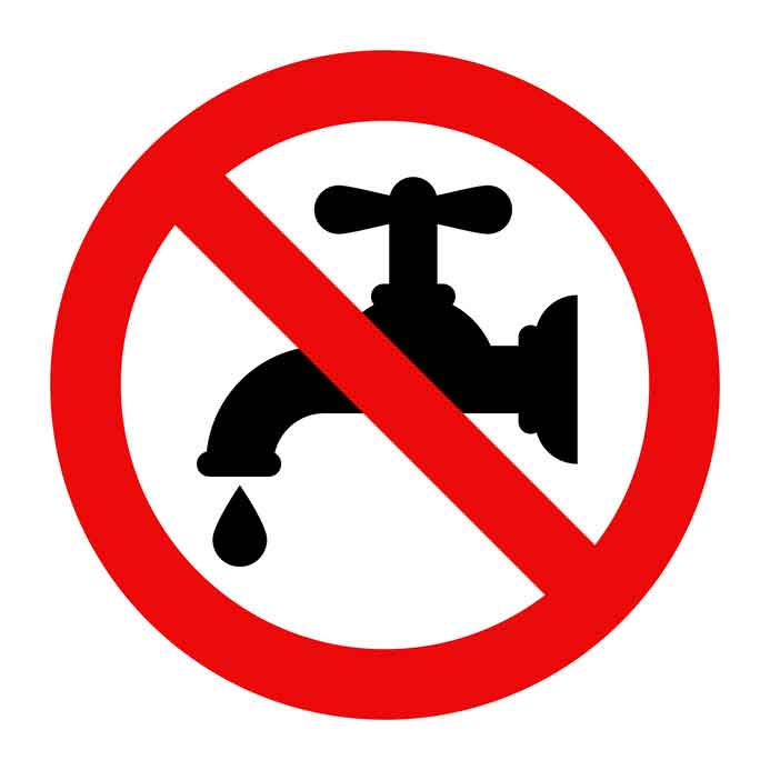 logo signalétique coupure d'eau