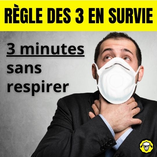 Règle des 3 en survie : 3 minutes sans respirer