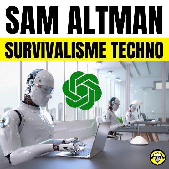 Robots humanoïdes travaillant sur des ordinateurs portables dans une salle de réunion moderne éclairée par la lumière du jour.