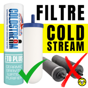 Comparatif entre le filtre à eau Berkey Black et le FTO PLUS de Coldstream, le remplaçant au sommet de la filtration par gravité.