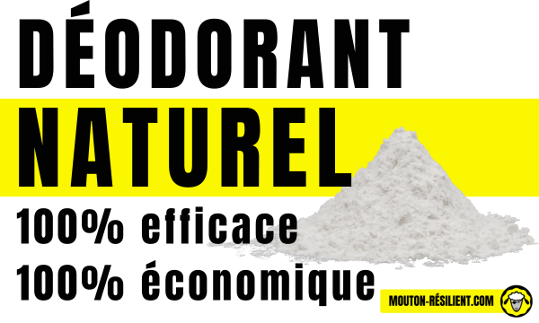 déodorant naturel - poudre blanche représentant un déodorant économique et efficace.