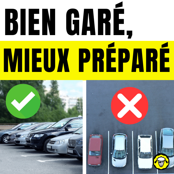 Miniature visuelle avec message fort : "Bien garé, mieux préparé". L’image incarne la philosophie du survivalisme appliqué au quotidien : un simple geste qui change tout en cas de crise.