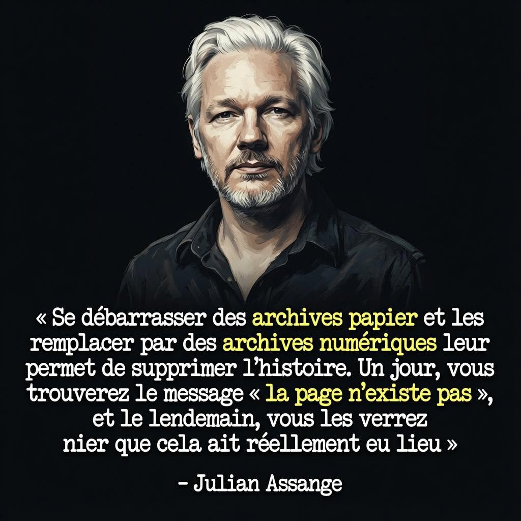 Citation de Julian Assange sur l'importance des livres papiers
